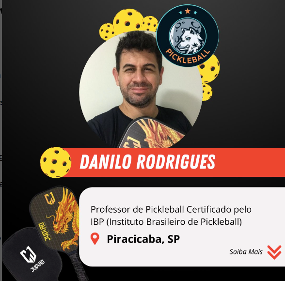 Danilo Rodrigues professor de Pickleball em Piracicaba