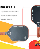 2024 SLK Halo Control Power - Raquete de Pickleball  de fibra de carbono crua e núcleo de polímero