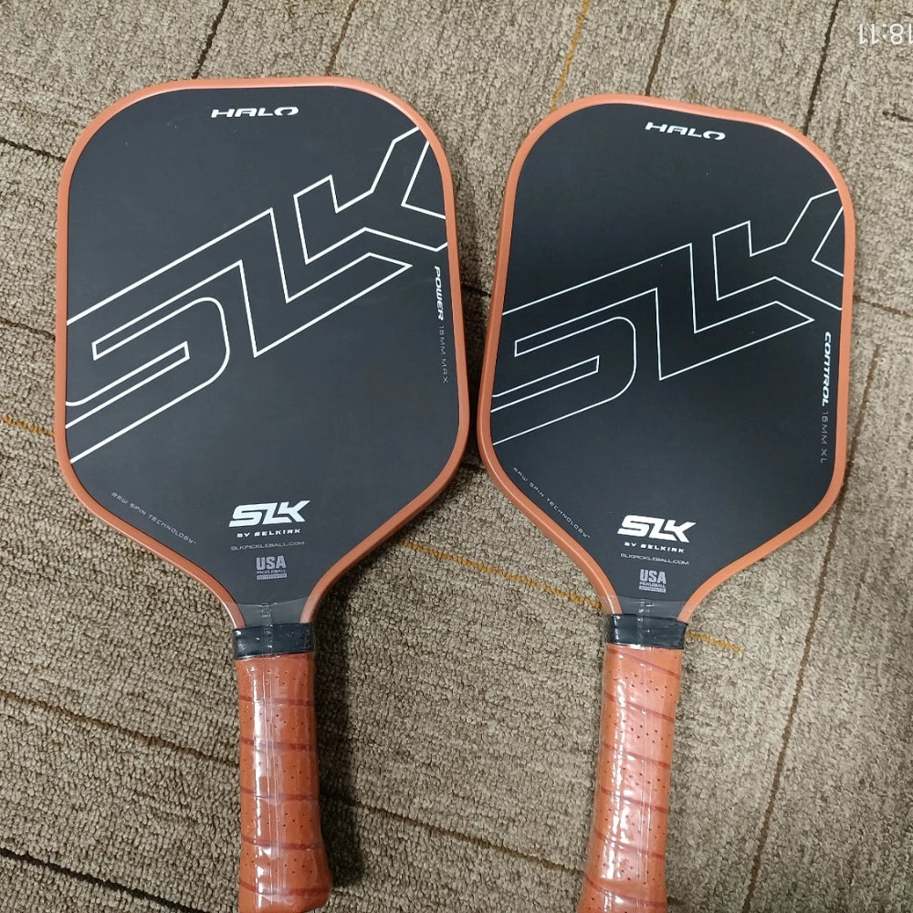 2024 SLK Halo Control Power - Raquete de Pickleball  de fibra de carbono crua e núcleo de polímero