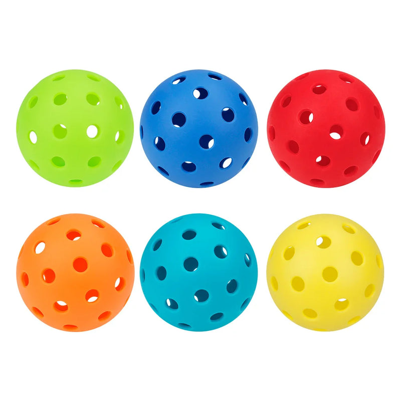 Bolas para Pickleball . Várias cores.  6 bolas de 74MM ,  40 furos