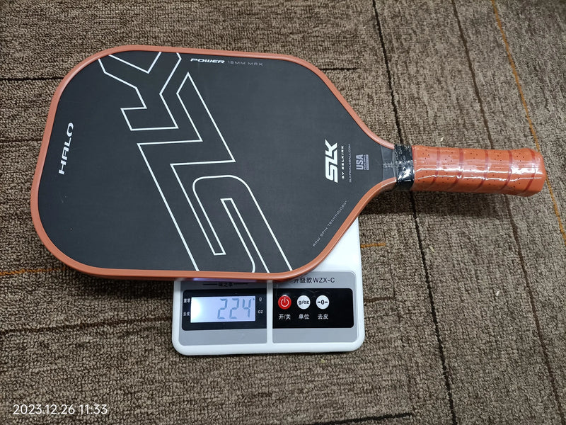 2024 SLK Halo Control Power - Raquete de Pickleball  de fibra de carbono crua e núcleo de polímero