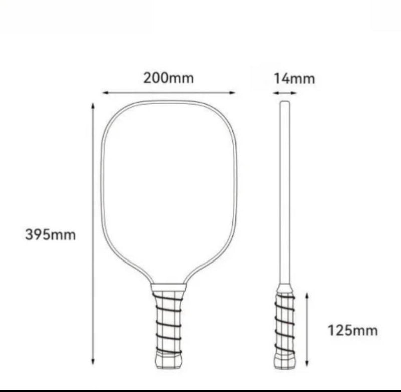 Kit 2 Raquetes Fibra de Carbono 4 Bolinhas e 1  case profissional para Pickleball