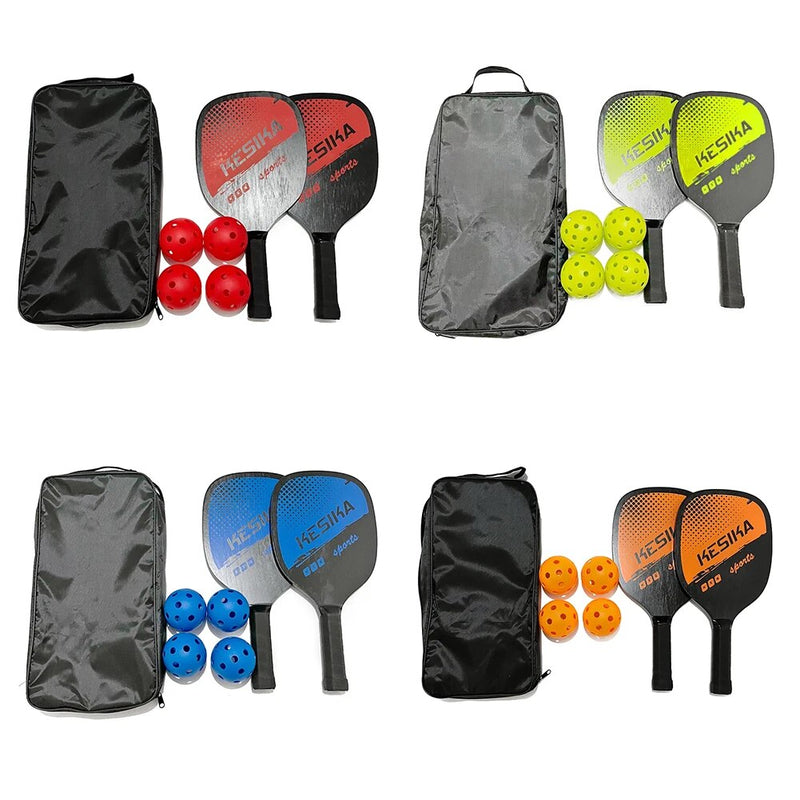 Kit PickleBall Kesika 2 Raquetes 4 Bolinhas 1 sacola